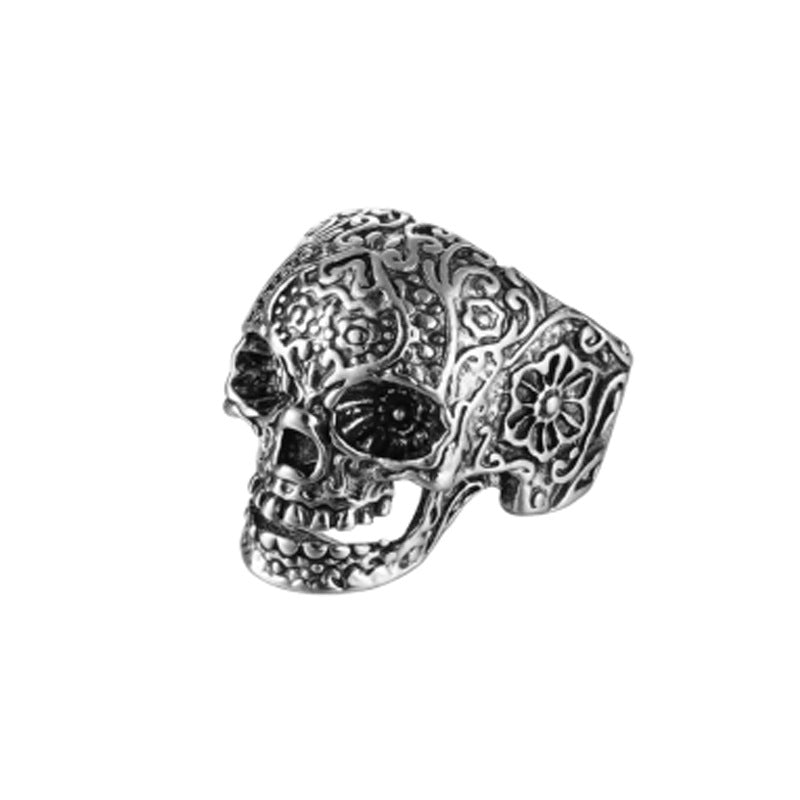 Wholesale Punk Style Men's Lion Head Skull Ring ACC-RS-NaiHong004