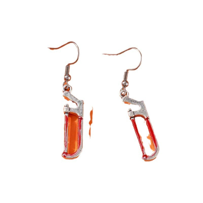 Wholesale   Gothic Skull Tooth Saw Axe Hammer Earrings suit