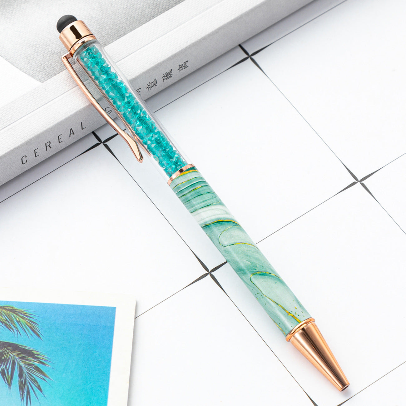 Wholesale Printed Film Ballpoint Pen Multi-color Marble Pattern Metal Pen ACC-PN-HuaHao007