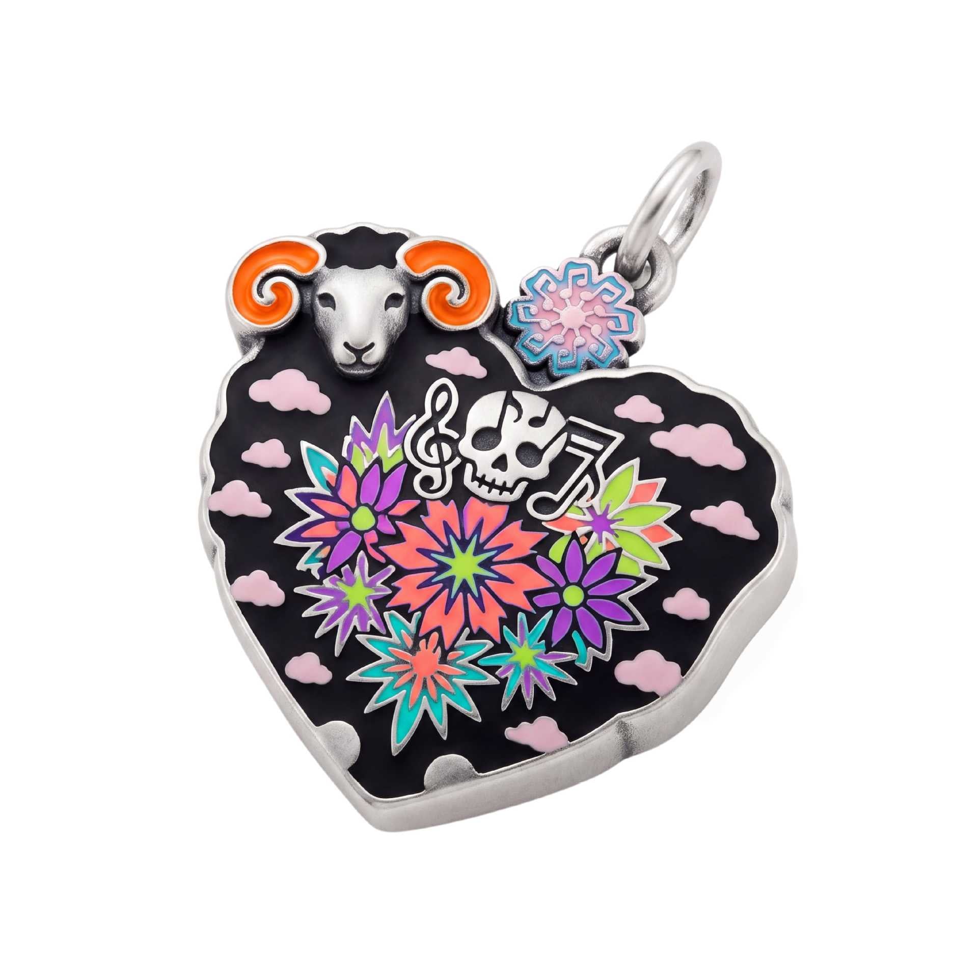 Wholesale Cute Sheep Pendant Necklace Charm Stainless Steel 18K Electroplated DIY Jewelry Accessory For Women Boutique Resale