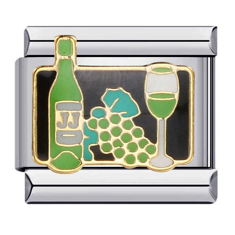 Wholesale Italian Module Bracelet New Titanium Steel Welding Oil Dropping Cartoon DIY Bracelet