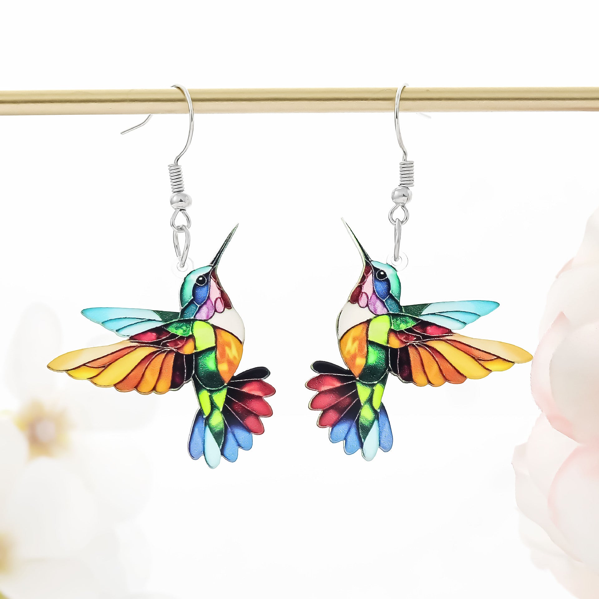 Wholesale Colorful Bird Acrylic Earrings