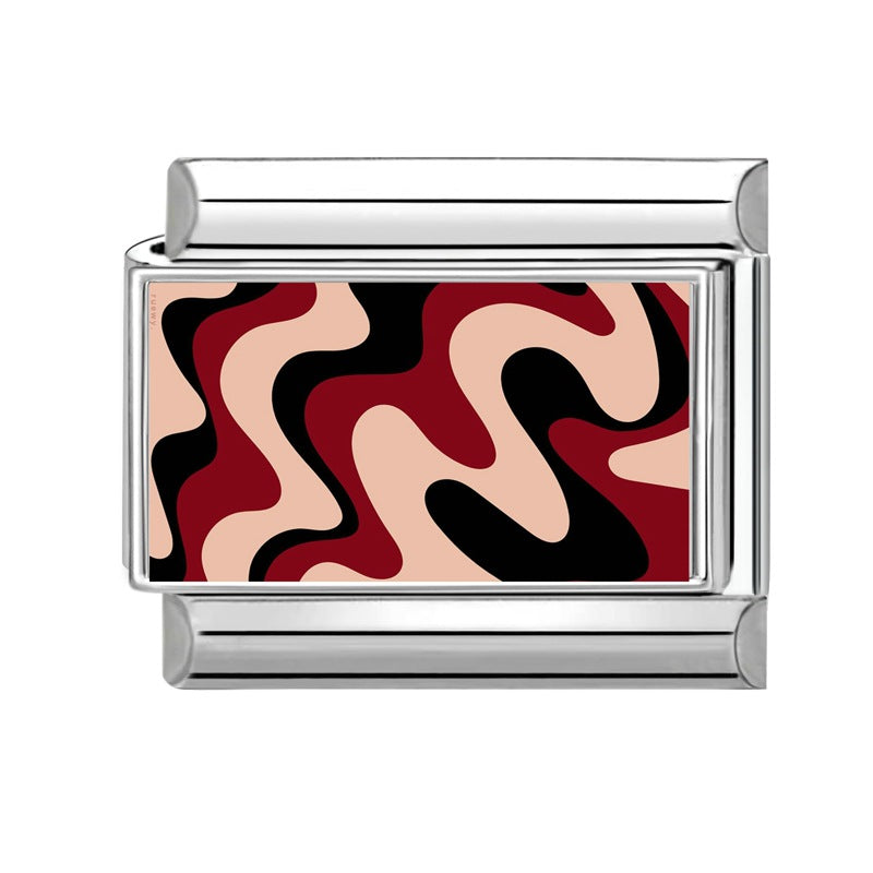 Wholesale 9mm Italian Charm Starter Bracelets DIY Red Evil Eye Stainless Steel Composable Bracelet