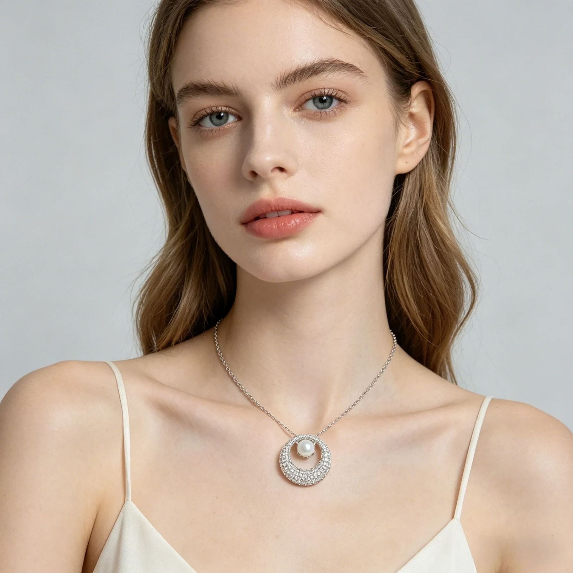 Wholesale Real Gold Plated Copper Zircon Jewelry Set Light Luxury Style Fashion Accessory for Women