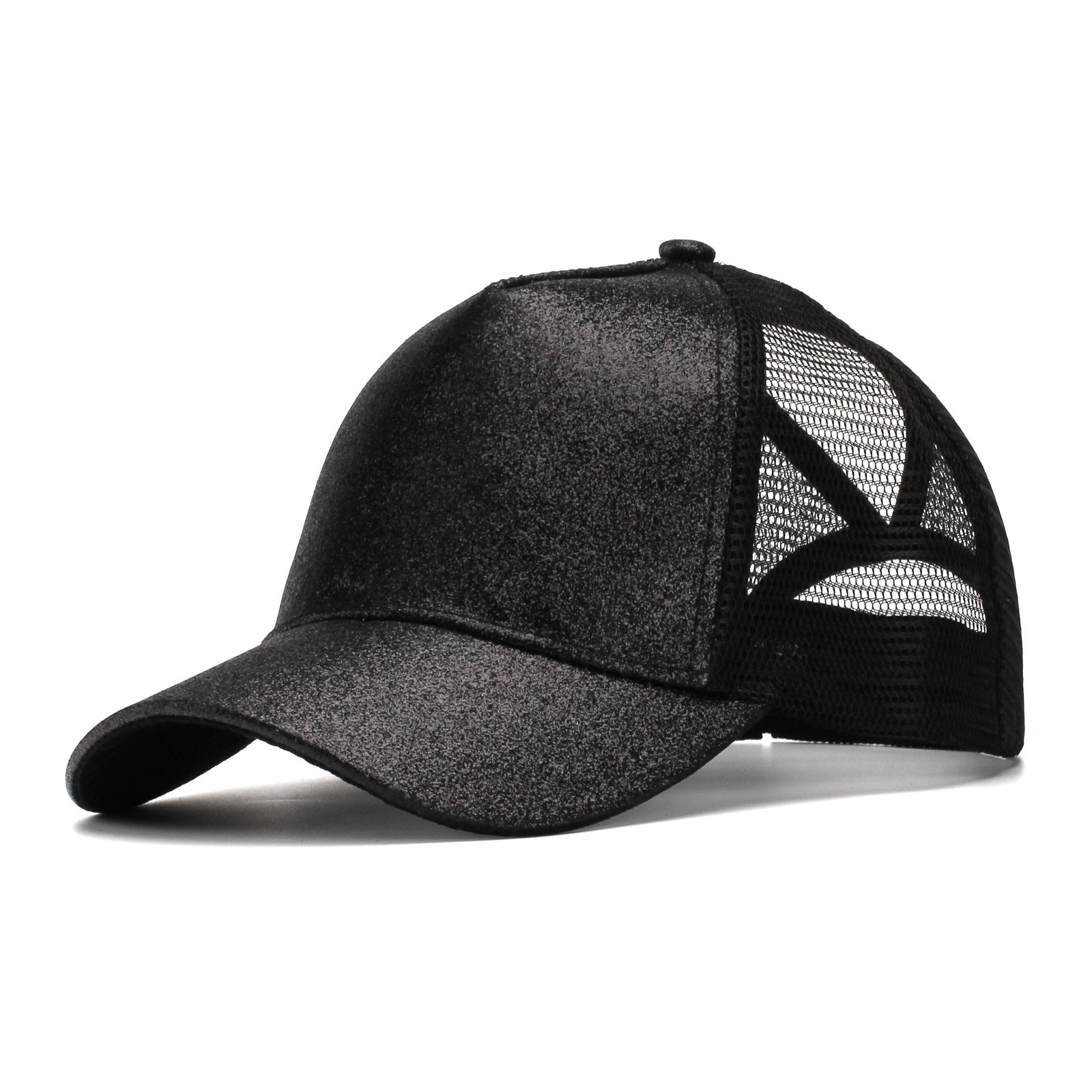 Wholesale Ponytail Cap Glitter Baseball Net Cap Peaked Cap ACC-HT-JingHong003