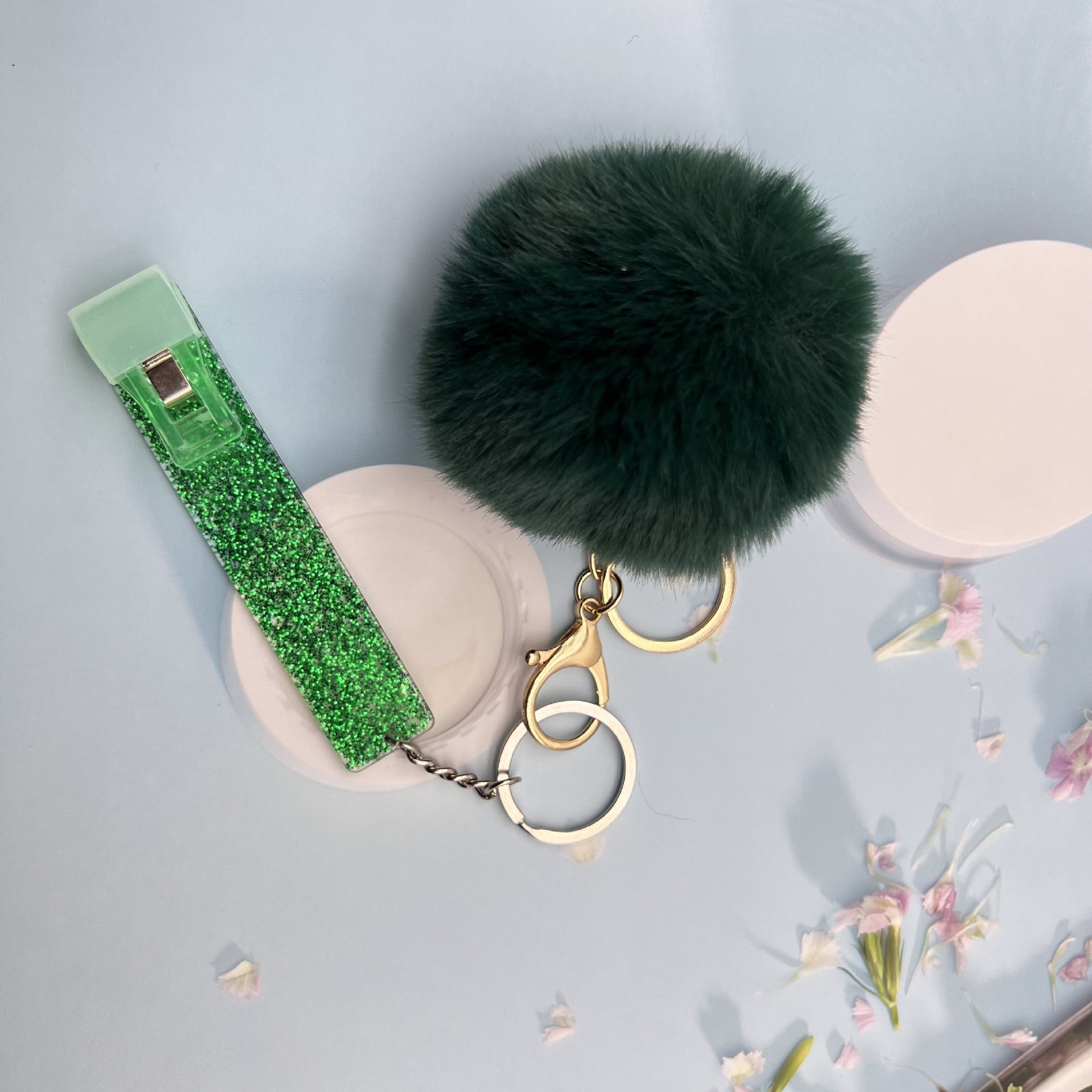Wholesale ATM Contactless Card Reader Long Nail Card Reader Fur Ball Keychain ACC-KC-JinHao004