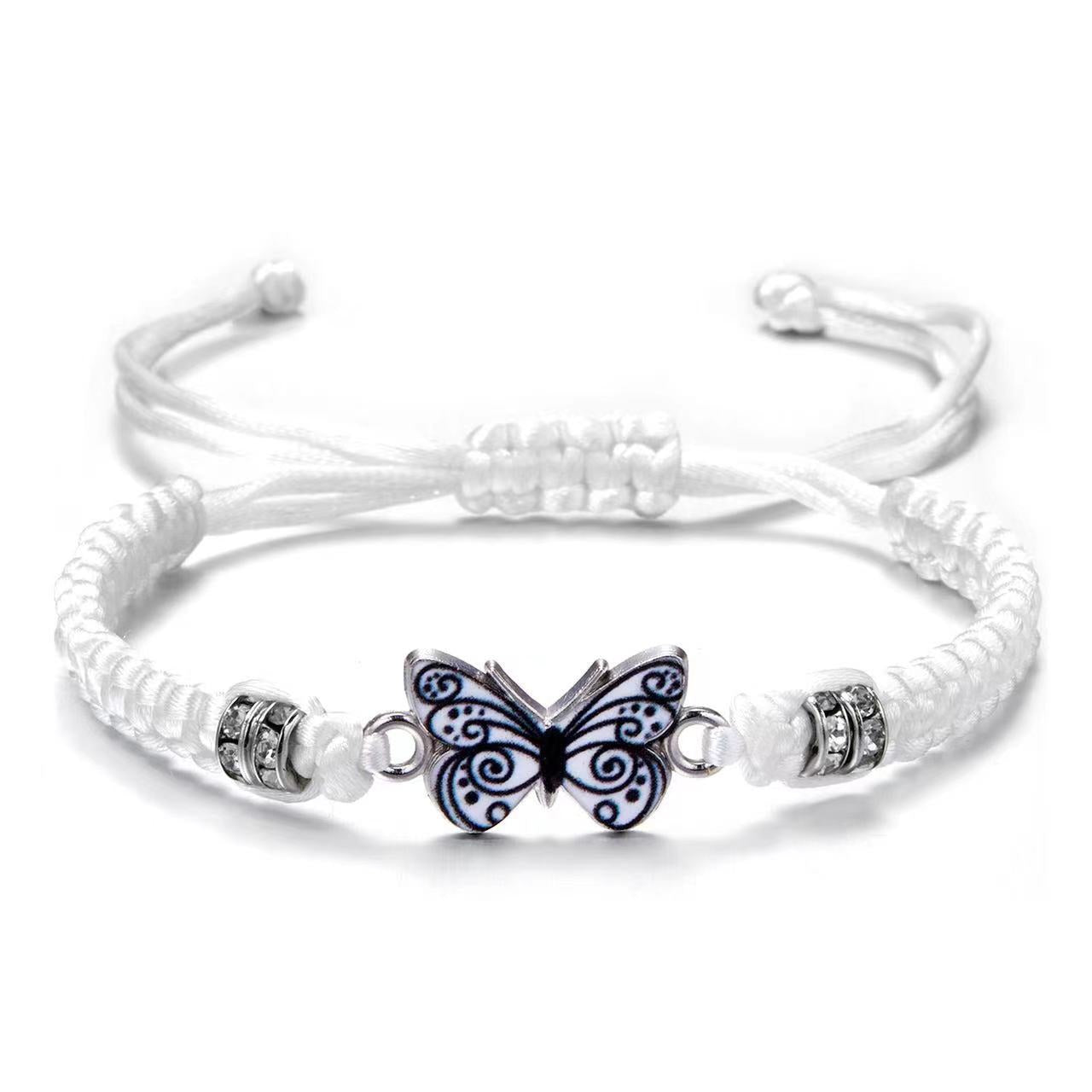Wholesale hand-woven couple butterfly bracelet