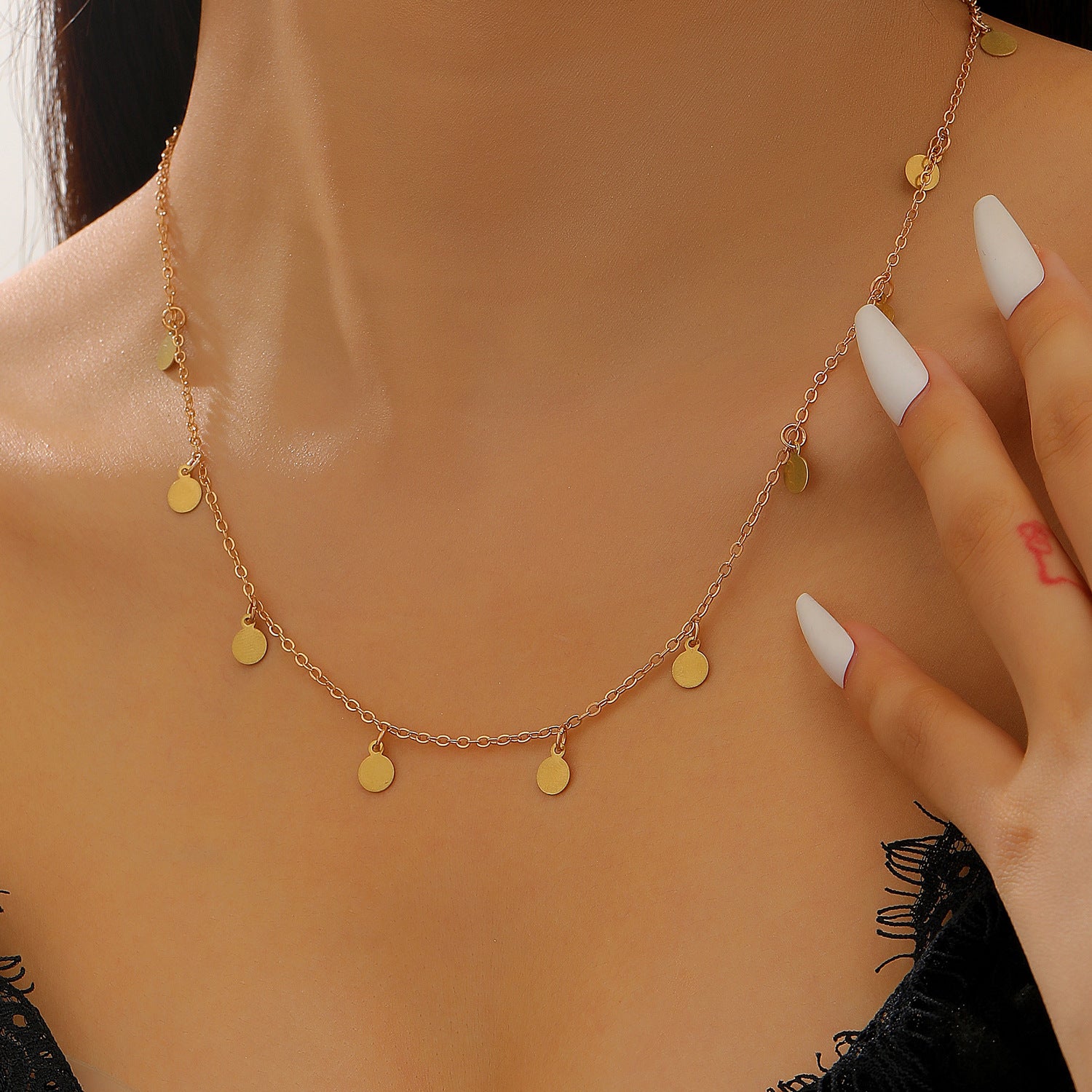 Wholesale Contion Design Alloy Pendant Clavicle Necklace Trendy Everyday Wear Jewelry Accessory