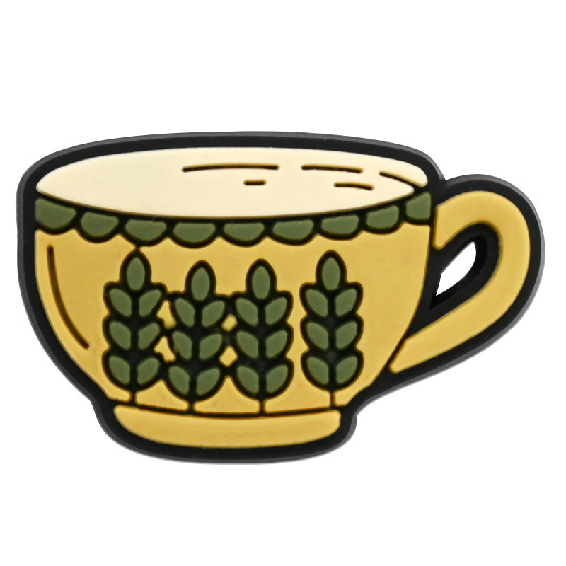 Wholesale Random 100pcs Cartoon Tableware Cups PVC Soft Rubber Shoe Buckle Decoration ACC-SC-RYY060