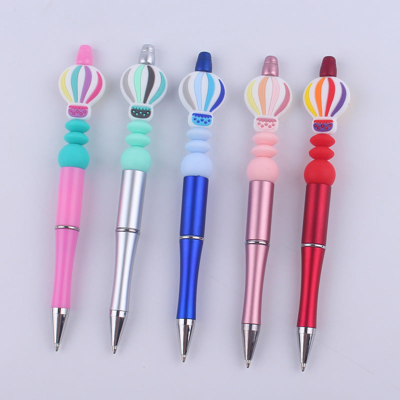 Wholesale  beaded pen creative handmade  balloon silicone beads beaded pen