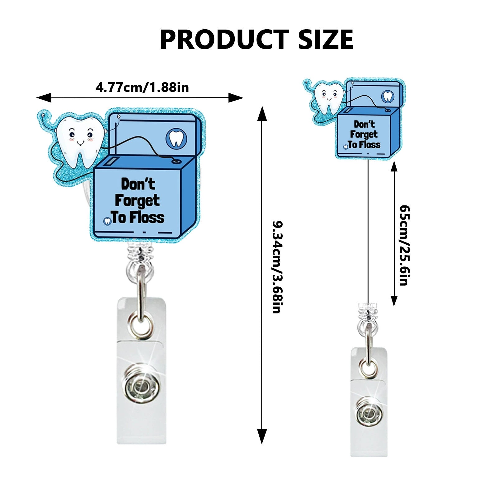 Wholesale Glitter Acrylic Doctor Easy-Pull  Badge Reels