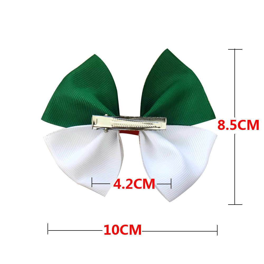 Wholesale  Bow Hairpin Large Back of Head Fabric Color Plaid Hair Accessories