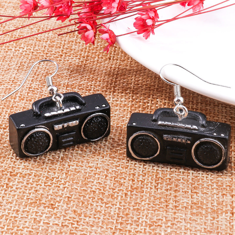 Wholesale Telephone Television Iron Radio Vintage Earrings ACC-ES-YueSen008