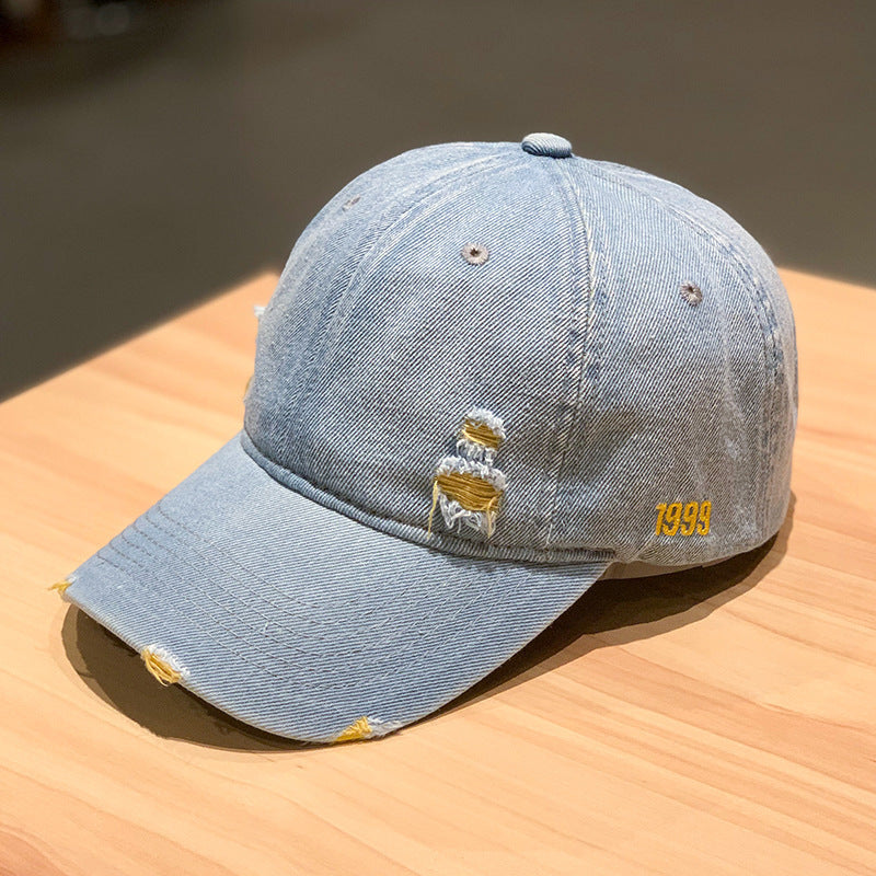 Wholesale retro solid color Denim baseball cap