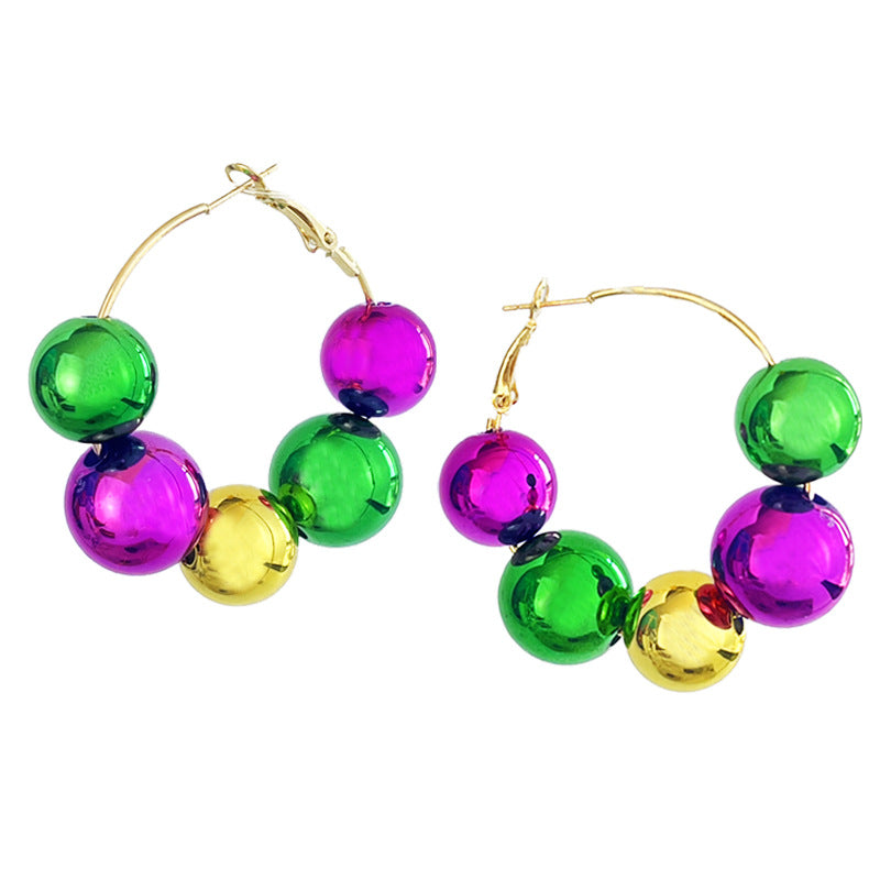 Wholesale 2pcs/ pack Carnival Glitter Tassel Feather Earrings