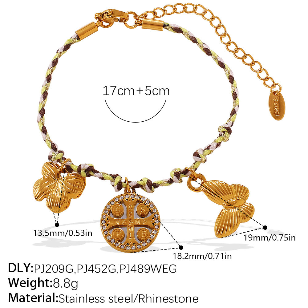 Wholesale DIY pendant knotted rope bracelet colorfast ocean-themed pendant necklace jewelry