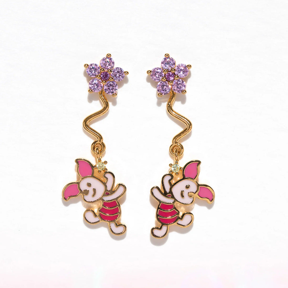 Wholesale Four-piece Set of Oil-drop Zircon Cartoon Earrings ACC-ES-Xiny010