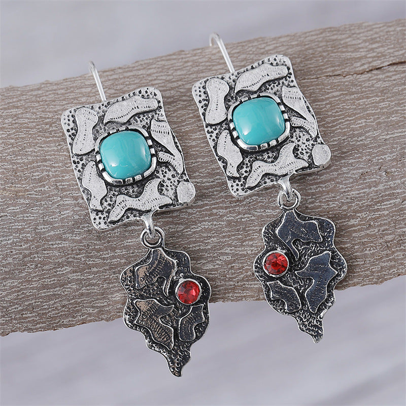 Wholesale  turquoise earrings earrings creative irregular earrings
