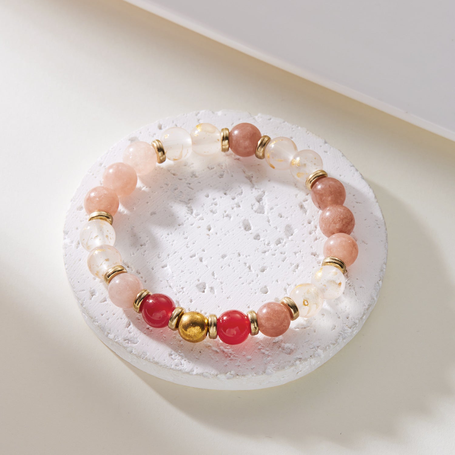 Wholesale  color natural stone bracelet  rainbow  jewelry