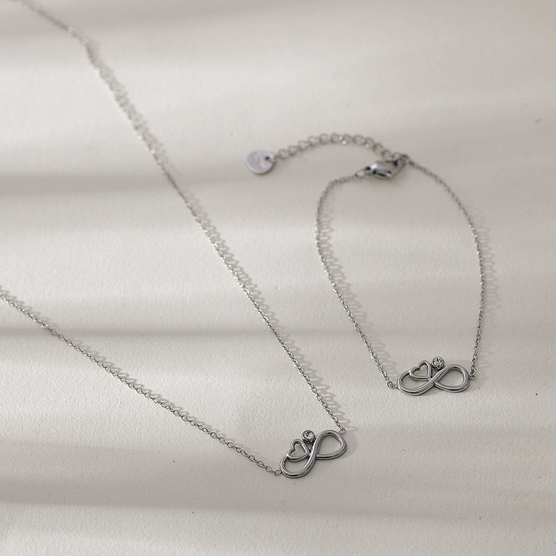 Wholesale Stainless Steel Metal Creative Love Necklace