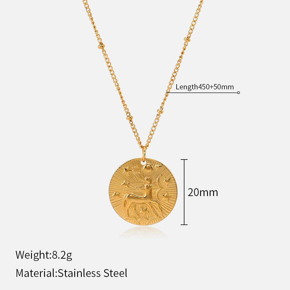 Wholesale Twelve Constellations Stainless Steel Necklace