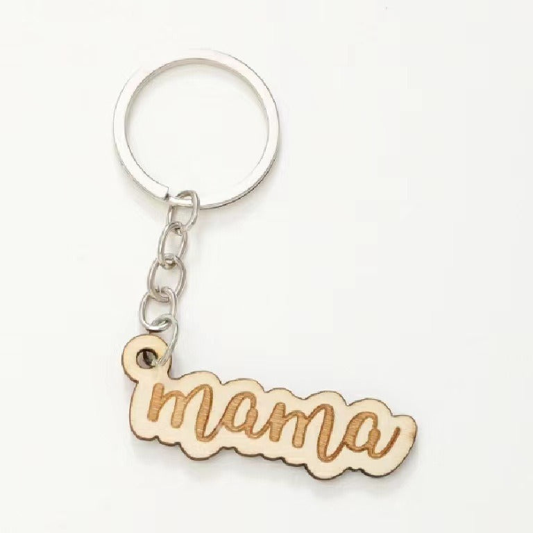 Wholesale MAMA Mother's Day Gift Wooden Keychain ACC-KC-YTian010