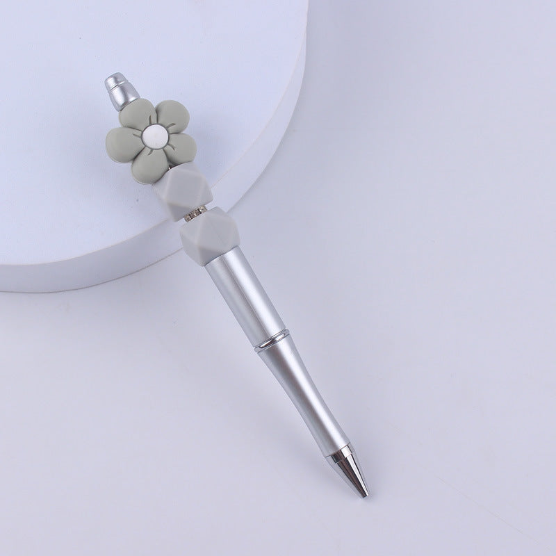 Wholesale Beaded Pens Handmade Flower Silicone Beaded Ballpoint Pen