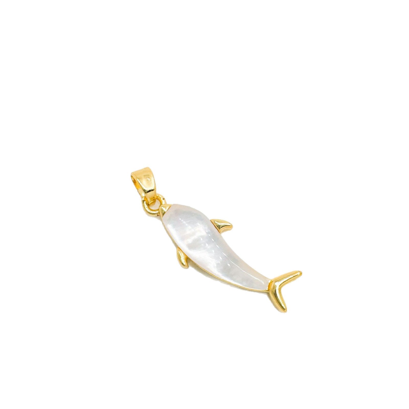 Wholesale Ocean Series Fish Tail Dolphin Gold Plated Pendant Necklace Fashion Jewelry Accessory Gift for Women