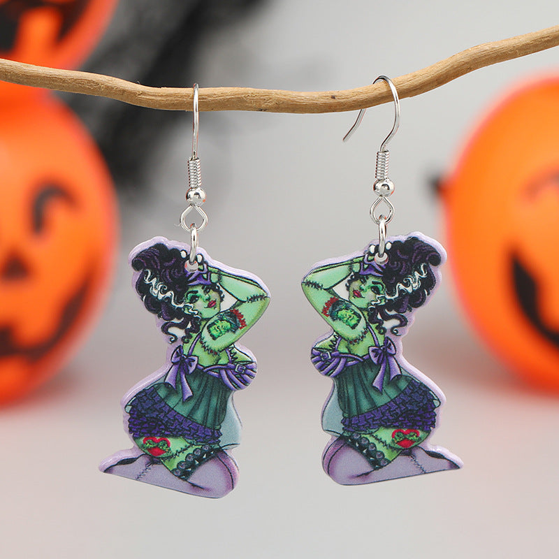 Wholesale Halloween Funny Beauty Ghost Earrings ACC-ES-Haoc010