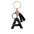 Wholesale  black resin keychain 26 English letter pendant keychain