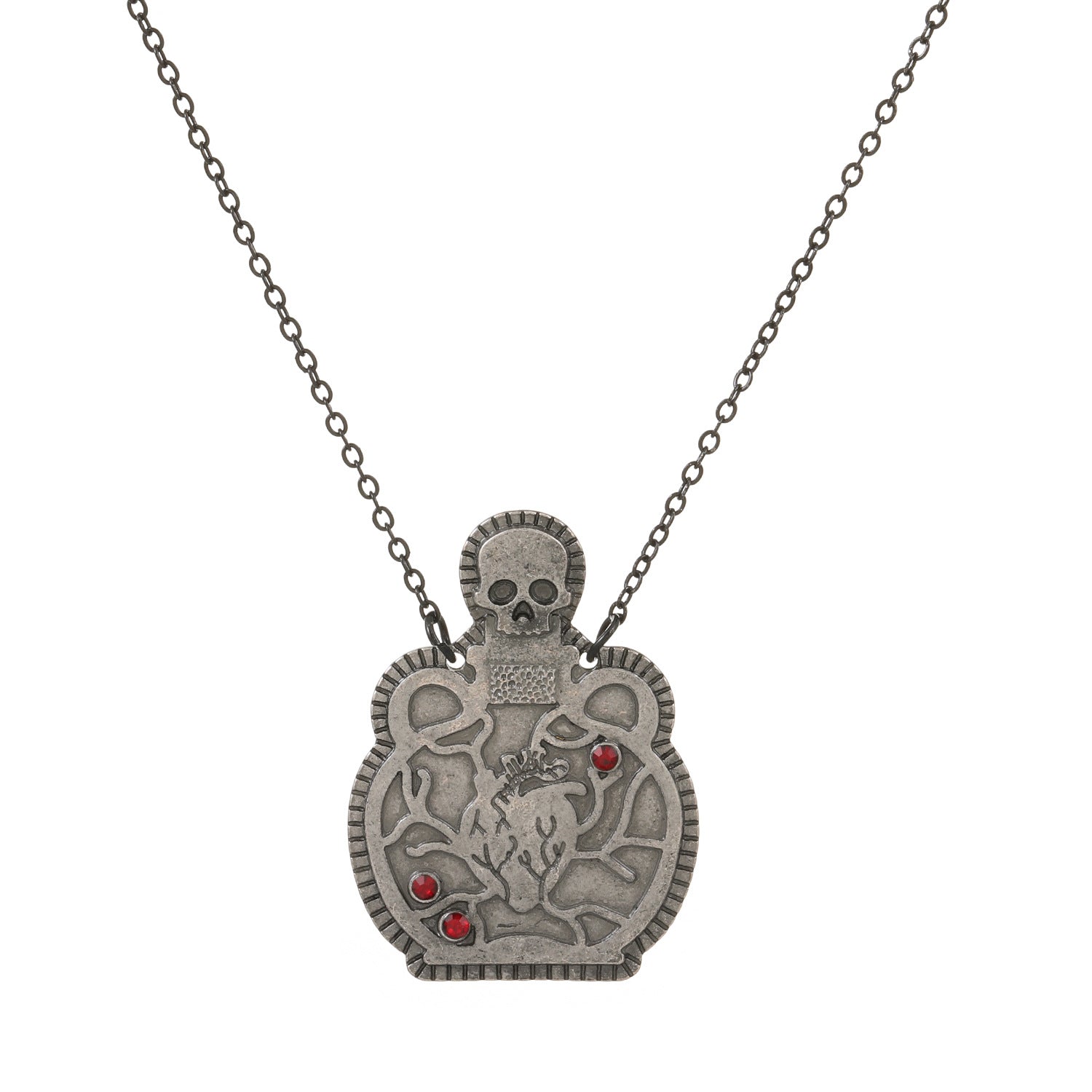 Wholesale Dark Gothic Heart Skull Pendant Necklace Fashion Accessory for Gift Boutique Resale