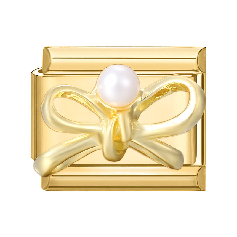 Wholesale 9mm Italian Charm Starter Bracelets DIY square Single Section Creative Stainless Steel Composable Bracelet