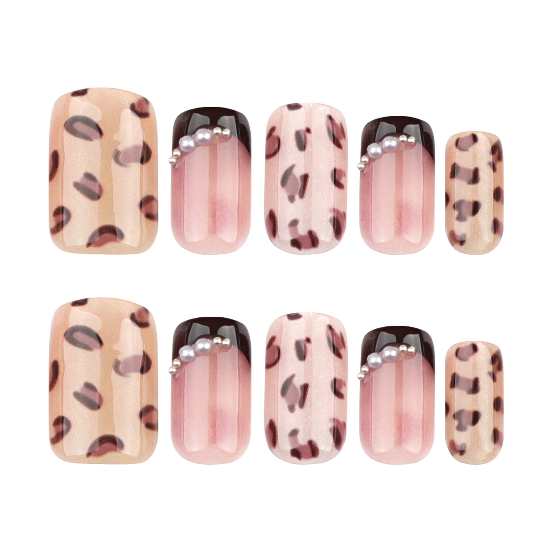 Wholesale 24 Pieces/boxLeopard Print Nails Kits Nail Stickers