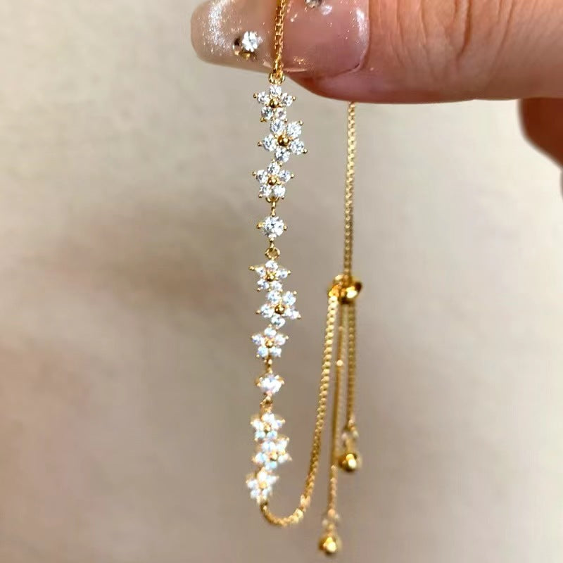 Wholesale French-Style Dreamy Floral Garden Bracelet for Women,  Korean Sweet Girl Dating Ins-Style Youthful Decorative Hand Jewelry