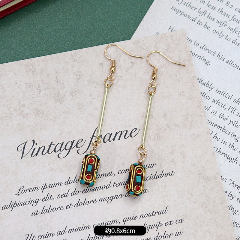 Wholesale Retro Nepal Style Handmade Dangle Earrings,  Trendy Fashion Accessory for Party or Everyday Wear