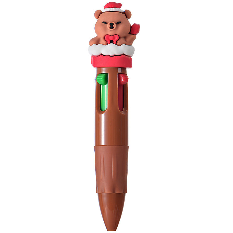 Wholesale Cute cartoon Christmas four-color ballpoint pen