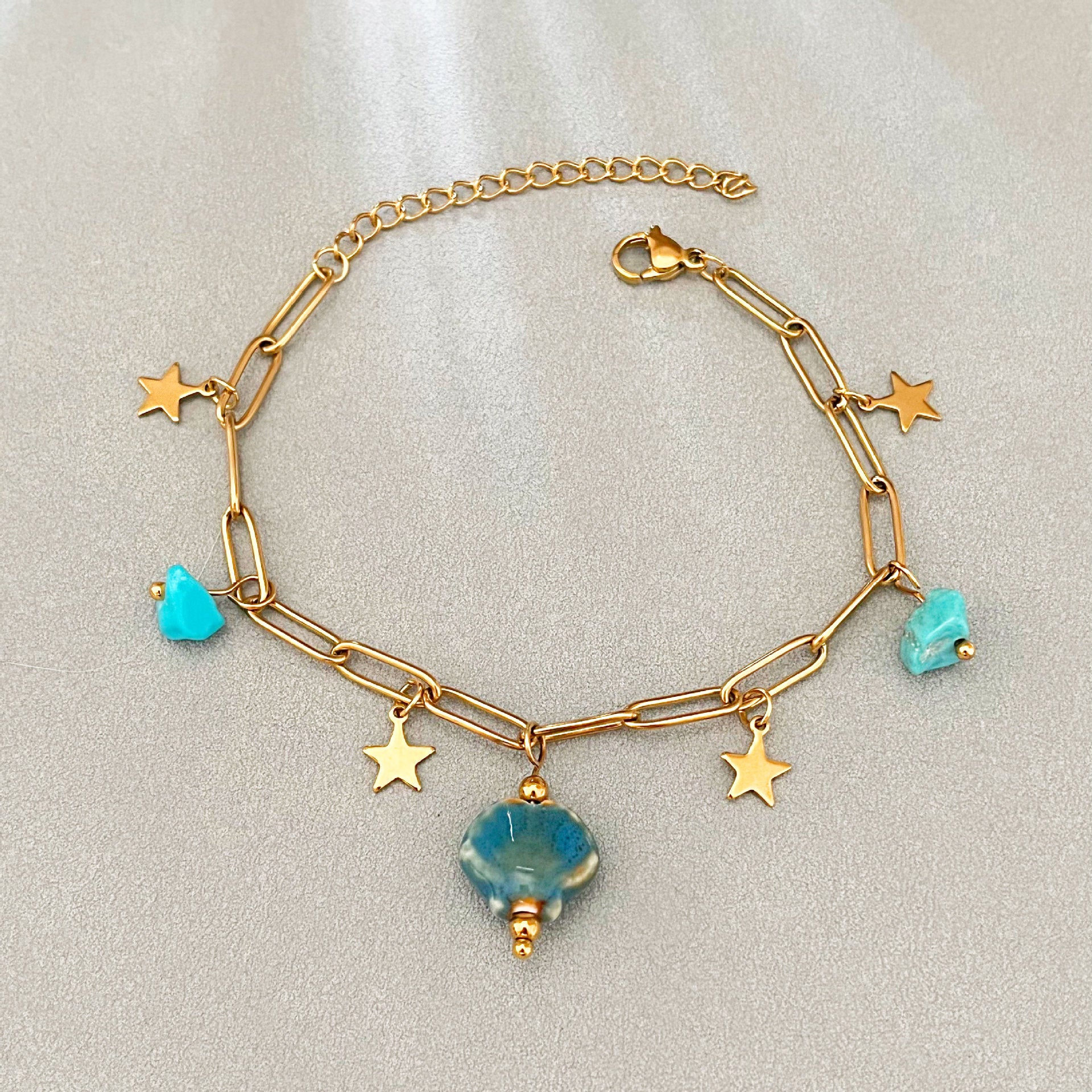 Wholesale  Beach Style Gypsophila Ceramic Shell Bracelet