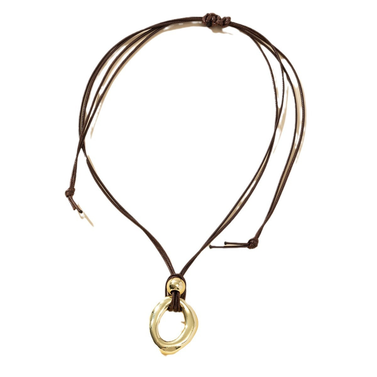 Wholesale  Personality Design Sense Irregular Circle Pendant Necklace