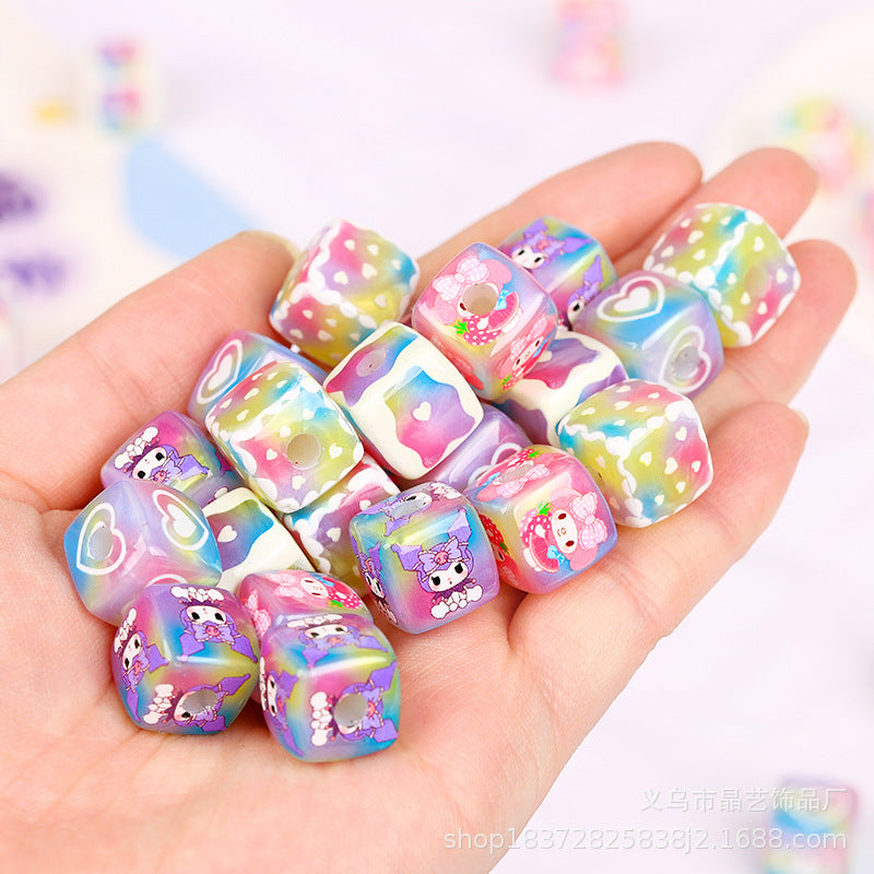 Wholesale random 10pcs Creative Cartoon  Focal Beads DIY Bead Accessories ACCVIP