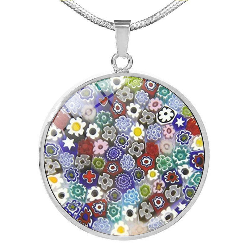 Wholesale Glass Pendant Necklace Sweater Chain