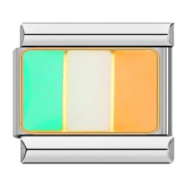 Wholesale 10pcs Italian Charm Bracelet 9mm DIY Splicing Flag Series Stainless Steel Composable Bracelet