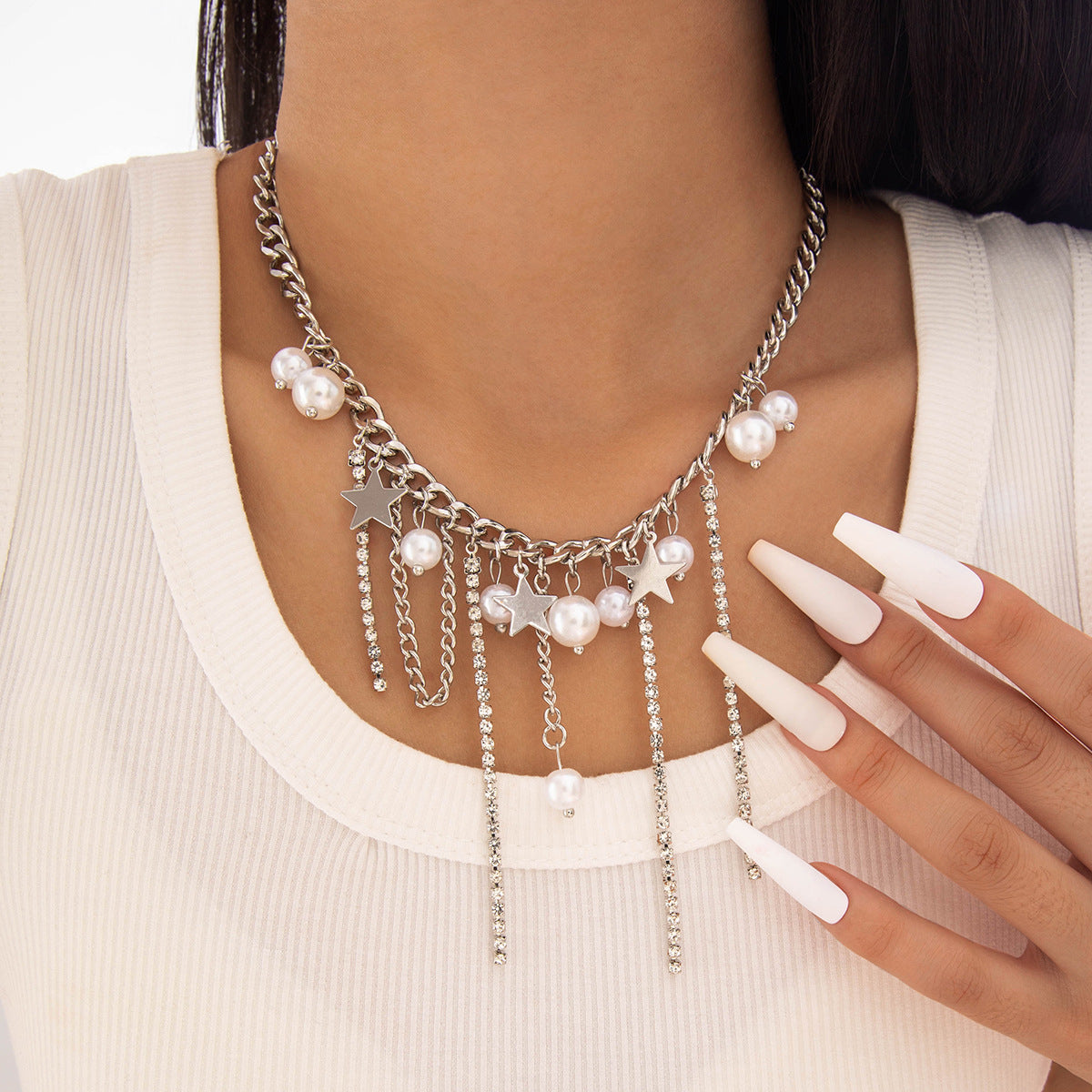 Wholesale Tassel Love Iron Valentine' s Day Necklace