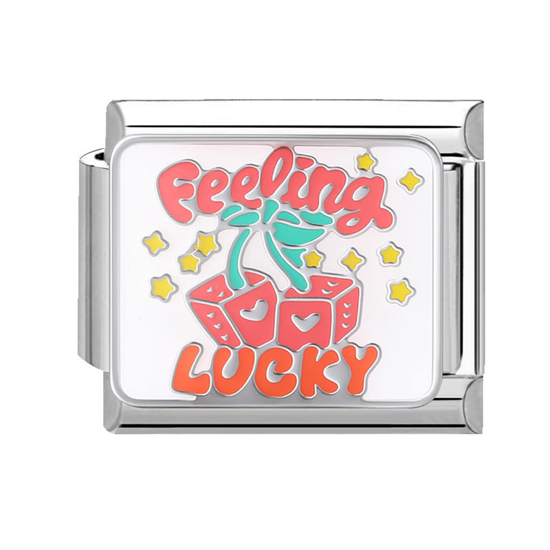 Wholesale Italian Charm Bracelet 9mm DIY Splicing Text Series Stainless Steel Composable Bracelet