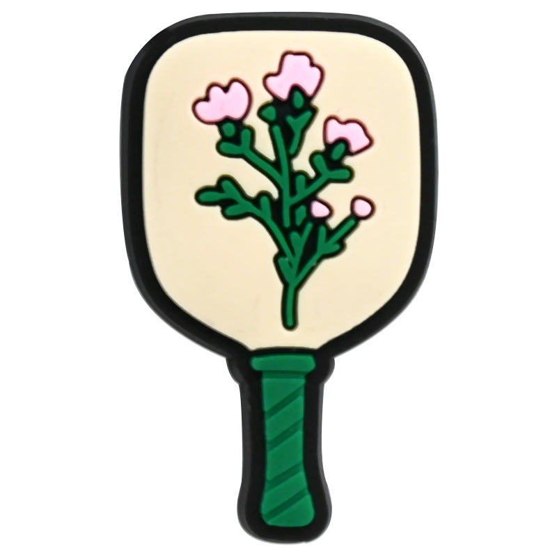 Wholesale Random 100pcs Pickle Ball PVC Soft Rubber Shoe Buckle Decoration ACC-SC-RYY078