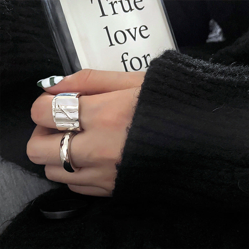 Wholesale Sterling Silver Polished Wave Ring ACC-RS-Chuyu001