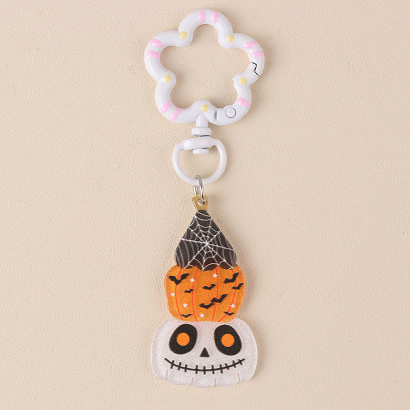 Wholesale Halloween Series Cartoon Funny Pumpkin Ghost Acrylic Fun Keychains ACC-KC-DA017