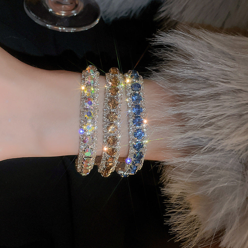 Wholesale Light Luxury High-end Diamond Geometric Buckle Bracelet ACC-BT-JingQiao003