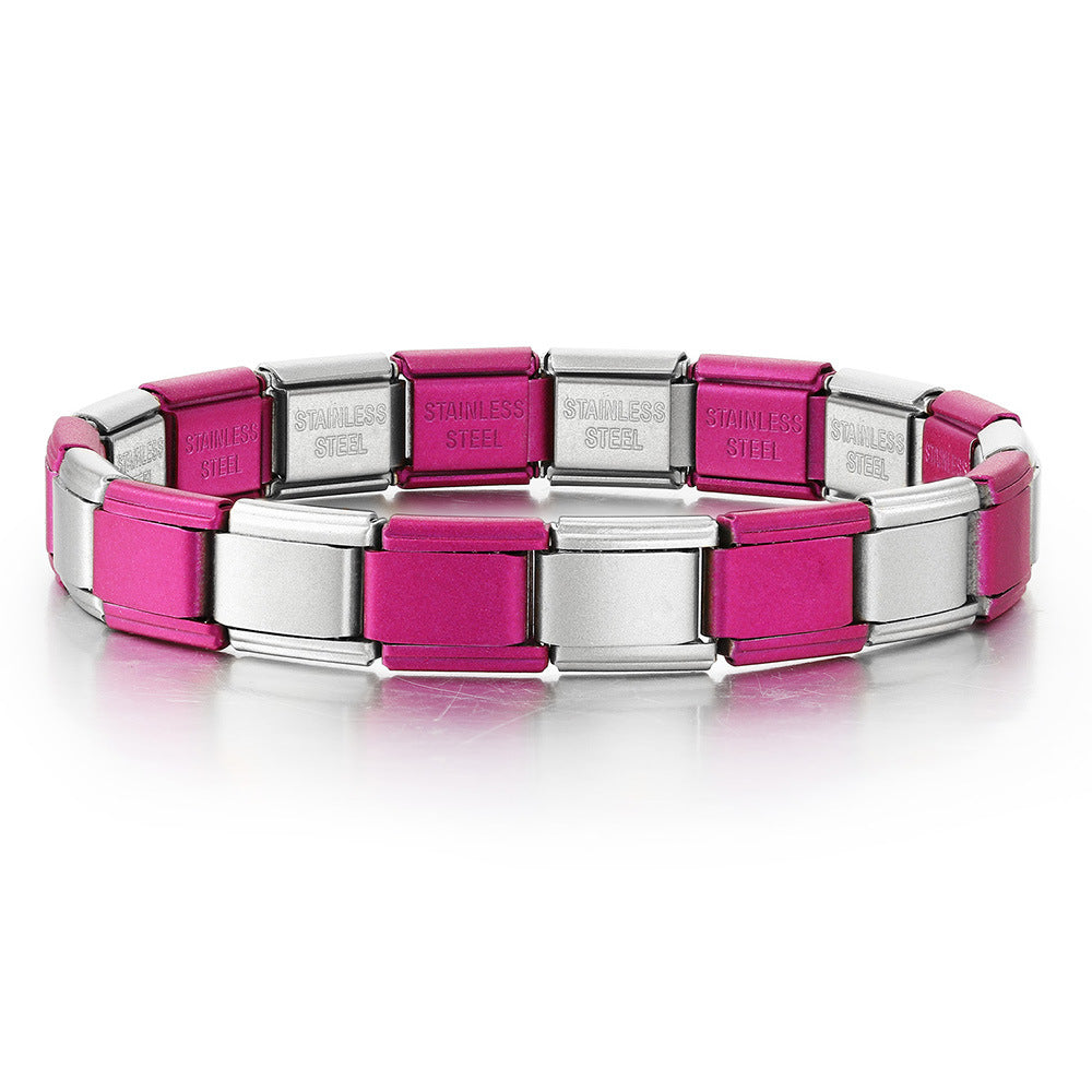 Wholesale Stainless Steel Electroplated Italian Modular Bracelet Chain DIY Fashion Accessory