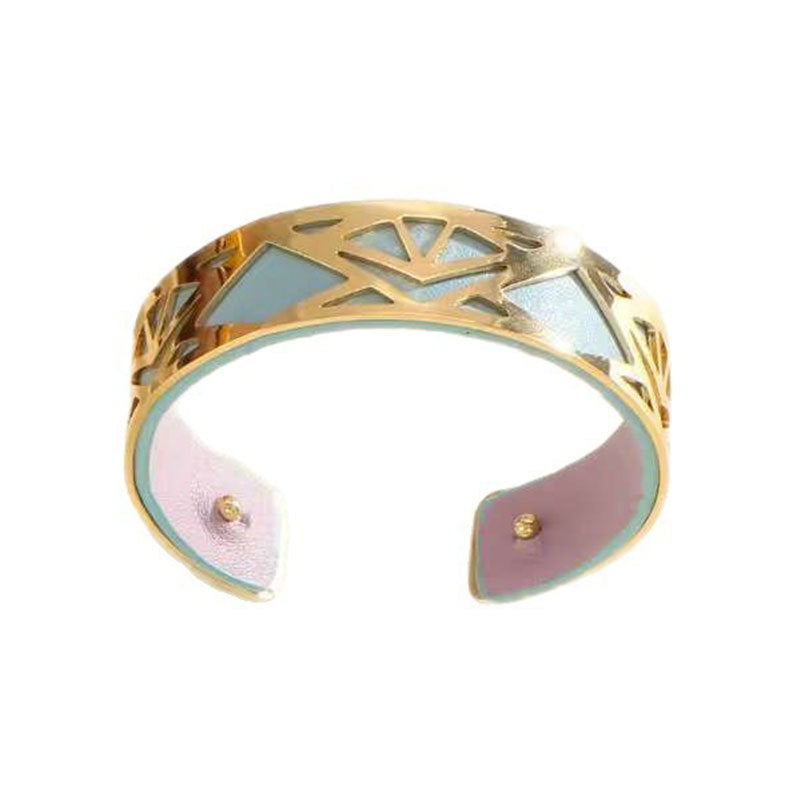 Wholesale Double-sided colorful PU leather wide bracelet