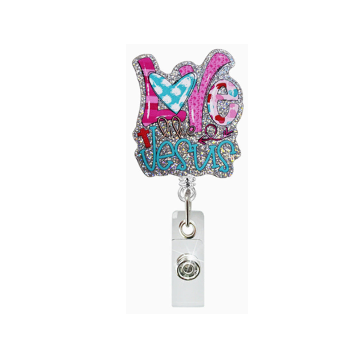 Wholesale retractable snap fastener Valentine' s Day  Badge Reels